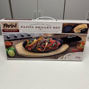 Parini Black Fajita Skillet Set